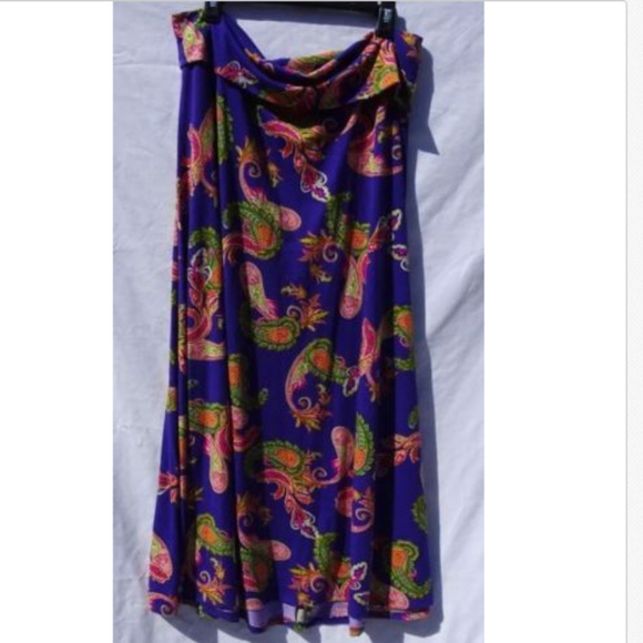LuLaRoe Dresses & Skirts - LuLaRoe Maxi Skirt Size XXL 2XL Purple Paisley